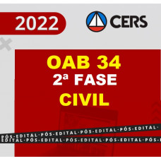 OAB 2ª FASE XXXIV (34) - CIVIL - CERS 2022 - REPESCAGEM + REGULAR
