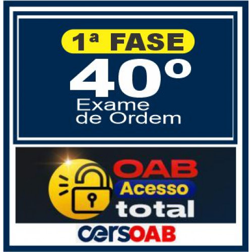 Curso OAB 1ª Fase 39 (Acesso Total) Cers 2023