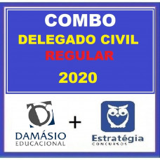 COMBO DELEGADO CIVIL REGULAR - DAMÁSIO + ESTRATÉGIA 2020